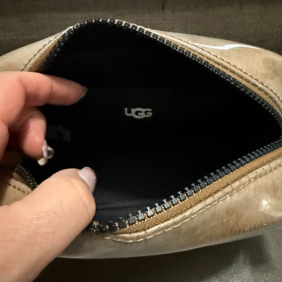 UGG JANEY II CLEAR CALF HAIR CROSSBODY CAMERA BAG Animal Print Brown Black - Picture 15 of 16